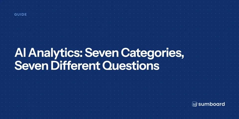 AI Analytics: Seven Categories, Seven Different Questions
