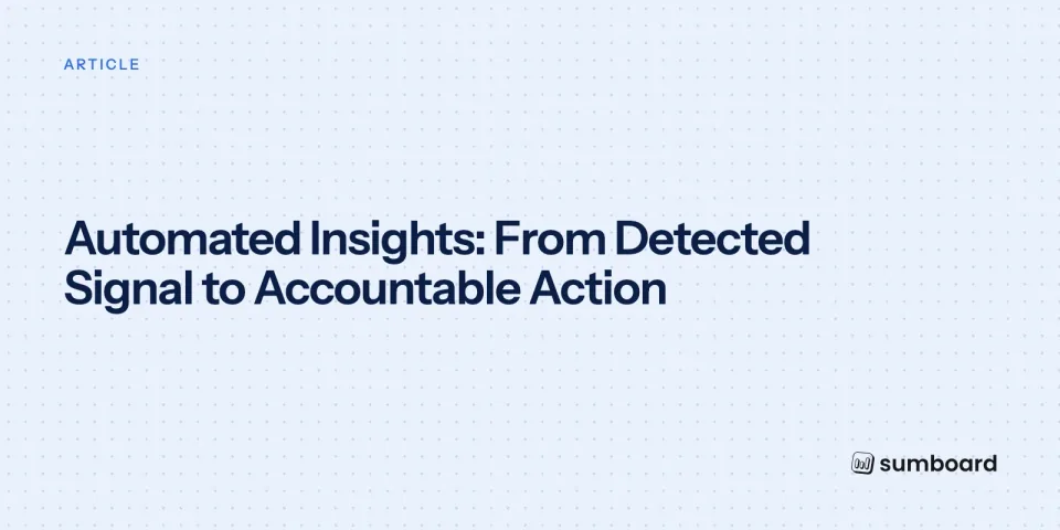 Automated Insights: From Detected Signal to Accountable Action