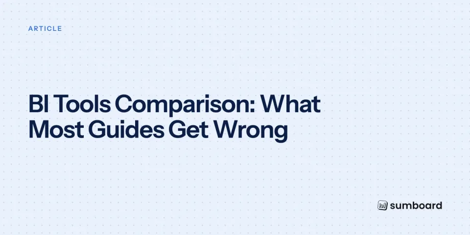 BI Tools Comparison: What Most Guides Get Wrong