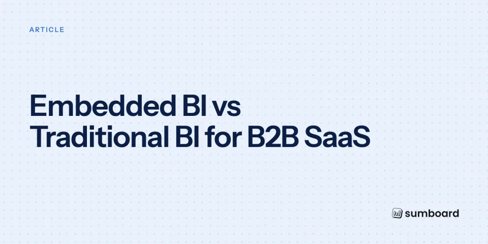 Embedded BI vs Traditional BI for B2B SaaS