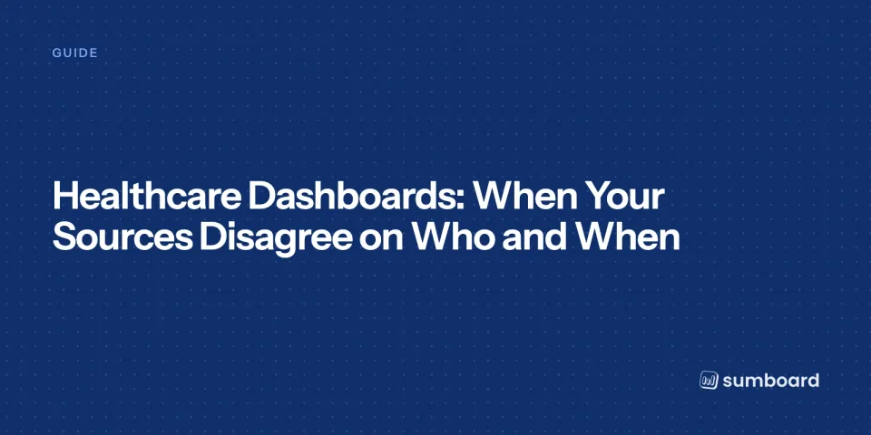 Healthcare Dashboards: When Your Sources Disagree on Who and When