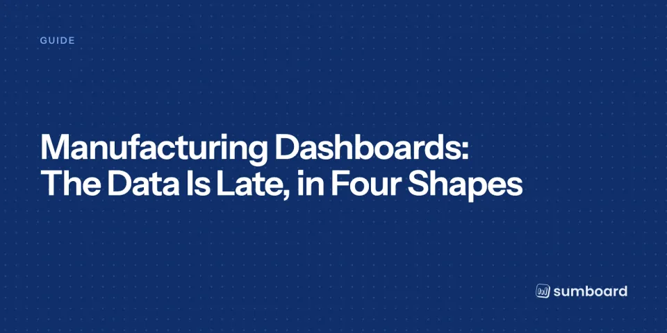 Manufacturing Dashboards: The Data Is Late, in Four Shapes