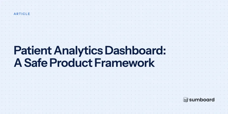 Patient Analytics Dashboard: A Safe Product Framework