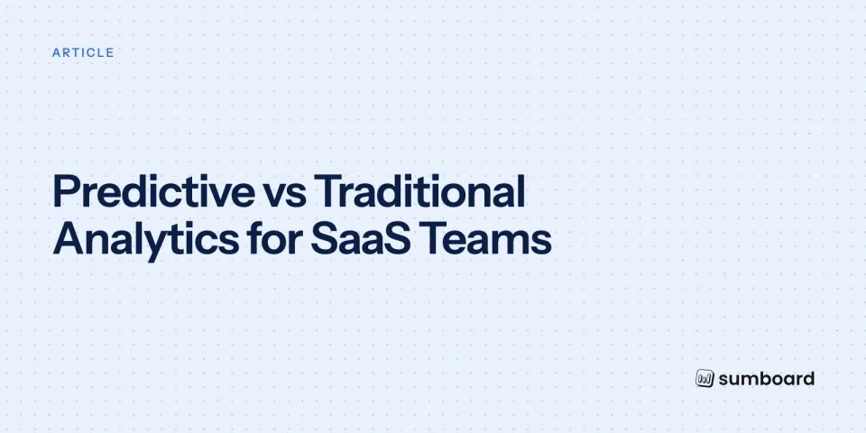 Predictive vs Traditional Analytics for SaaS Teams