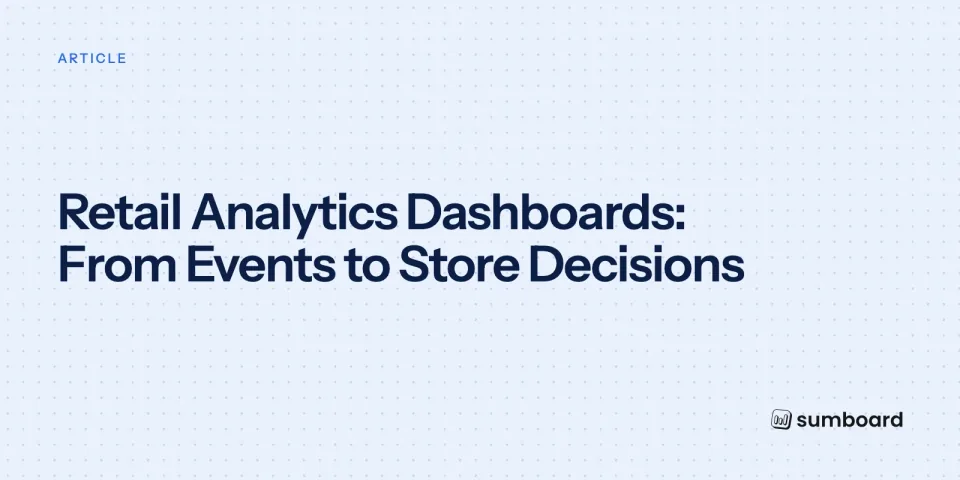 Retail Analytics Dashboards: From Events to Store Decisions
