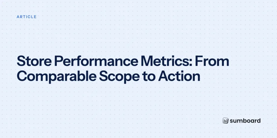 Store Performance Metrics: From Comparable Scope to Action